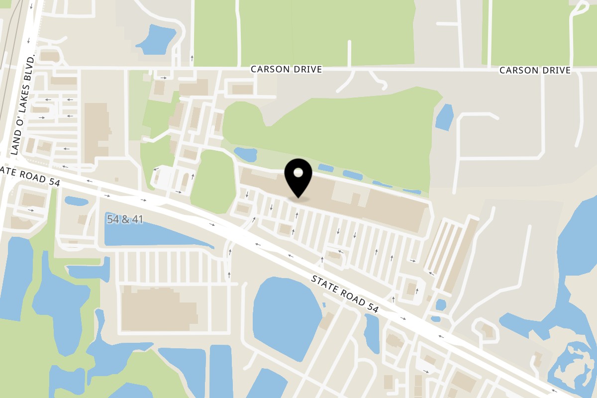 Map showing the location of Corner's Coffee and Creamery on 21539 Village Lakes Shopping Center Dr in Land O' Lakes